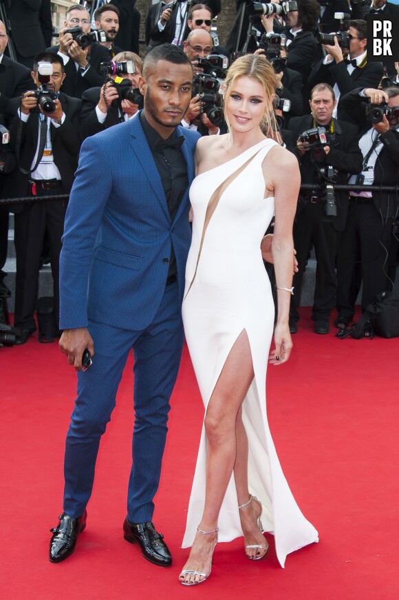 Doutzen Kroes et son mari sur le tapis rouge, le 13 mai 2015 au Festival de Cannes