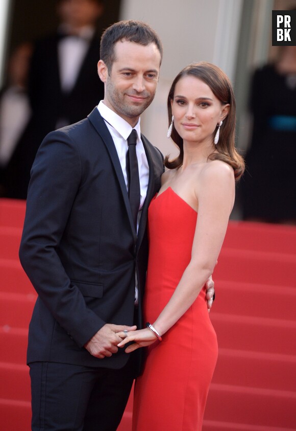 Natalie Portman et Benjamin Millepied en couple sur le tapis rouge, le 13 mai 2015 au Festival de Cannes