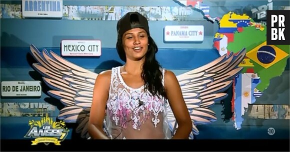 Jessica (Les Anges 7) : booty shake sexy sous la pluie devant Vincent Queijo