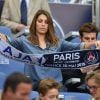 Laury Thilleman supportrice du PSG lors de la finale de Coupe de France au Stade de France, le 30 mai 2015
