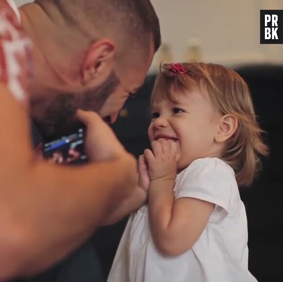 Karim Benzema gaga de sa fille Mélia sur Instagram, le 11 août 2015 