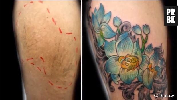 Un montage des tatouages de Flavia Carvalho