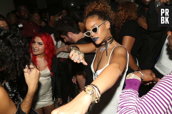 Rihanna s'amuse à New York pendant la Fashion Week, le 10 septembre 2015