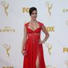 Morena Baccarin sur le tapis rouge des Emmy Awards, le 20 septembre 2015