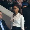 Rihanna classe au match PSG-OM le 4 octobre 2015 à Paris