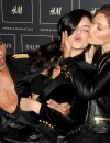 Olivier Rousteing, Kendall Jenner et Gigi Hadid à la soirée de lancement de la collection Balmain x H&amp;M à New-York, le 20 octobre 2015