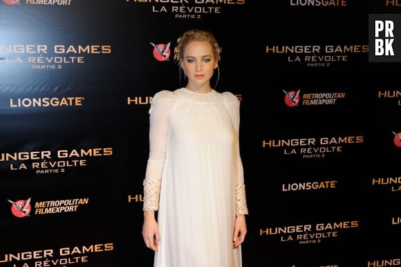 Jennifer Lawrence divine à l'avant-première de Hunger Games 4 à Paris le 9 novembre 2015