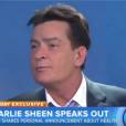 Charlie Sheen dévoile sa séropositivité à la télévision américaine le 17 novembre 2015