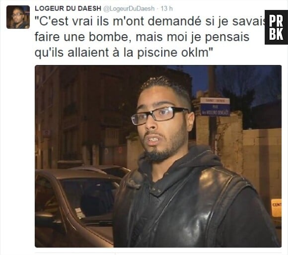 Attentats de Paris : Twitter se moque de Jawad, le "logeur de Daesh" après l'assaut du RAID à Saint Denis