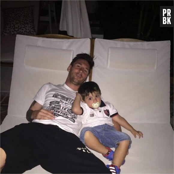 Lionel Messi et son fils Thiago relaxés sur Instagram