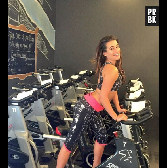 Lea Michele en pleine séance de sport