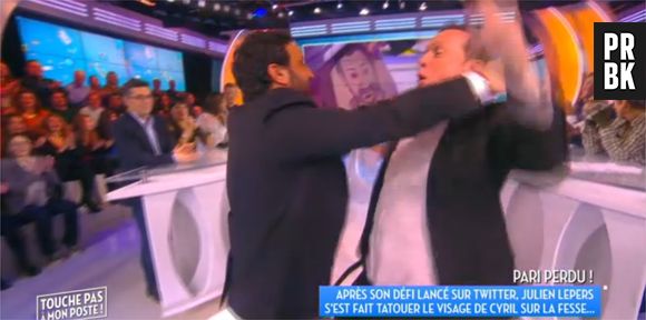 Julien Lepers : son tatouage du portrait de Cyril Hanouna sur sa fesse