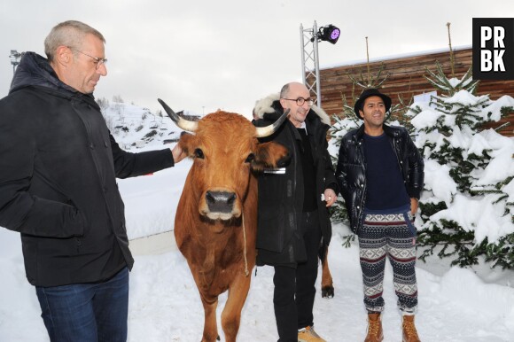 Jamel Debbouze, Lambert Wilson et l'équipe du film La Vache au Festival international du film de comédie de l'Alpe d'Huez 2016