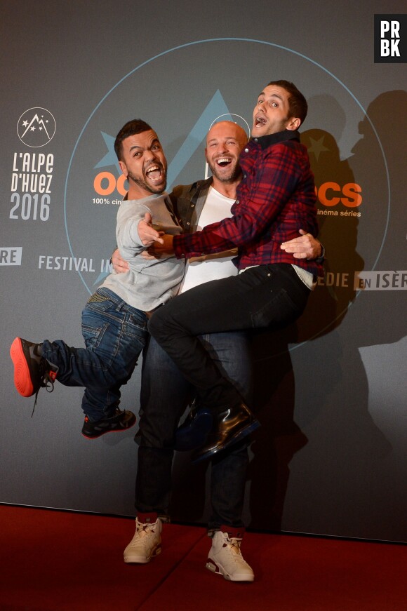 Anouar Toubali, Franck Gastambide et Malik Bentalha au Festival international du film de comédie de l'Alpe d'Huez 2016