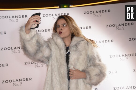 Sindy à l'avant-première de Zoolander 2 au cinéma Gaumont Marignan à Paris, le 23 février 2016