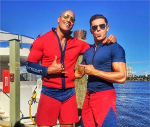 Alerte à Malibu : Zac Efron et Dwayne Johnson sur le tournage du film à Miami