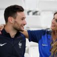 Hugo Lloris et son épouse Marine après le match France-Allemagne le 7 juillet 2016