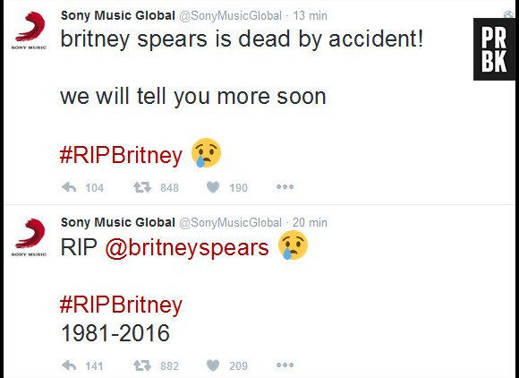 Britney Spears morte ? Les tweets après un piratage
