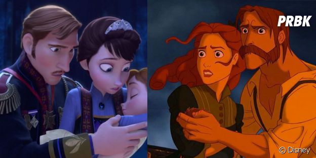 Les parents de la Reine des Neiges (à gauche) et ceux de Tarzan (à droite) sont-ils les mêmes personnages ?