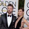 Justin Timberlake et Jessica Biel sur le tapis-rouge des Golden Globes 2017 le 8 janvier à Los Angeles