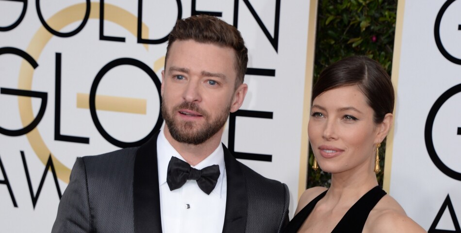 Justin Timberlake et Jessica Biel sur le tapis-rouge des Golden Globes 2017 le 8 janvier à Los Angeles