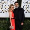 Hilarie Burton et Jeffrey Dean Morgan sur le tapis-rouge des Golden Globes 2017 le 8 janvier à Los Angeles