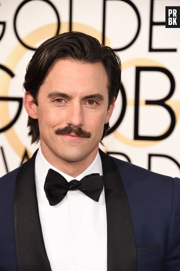 Milo Ventimiglia sur le tapis-rouge des Golden Globes 2017 le 8 janvier à Los Angeles