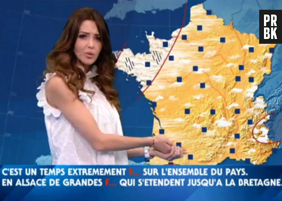 Nabilla Benattia en Miss météo drôle et déjantée sur TF1 : les internautes sont fans de sa présentation dans VTEP !