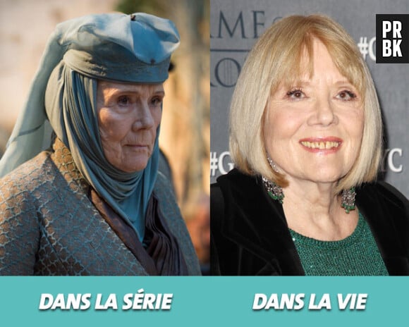 Game of Thrones : Diana Rigg dans la série vs dans la vie