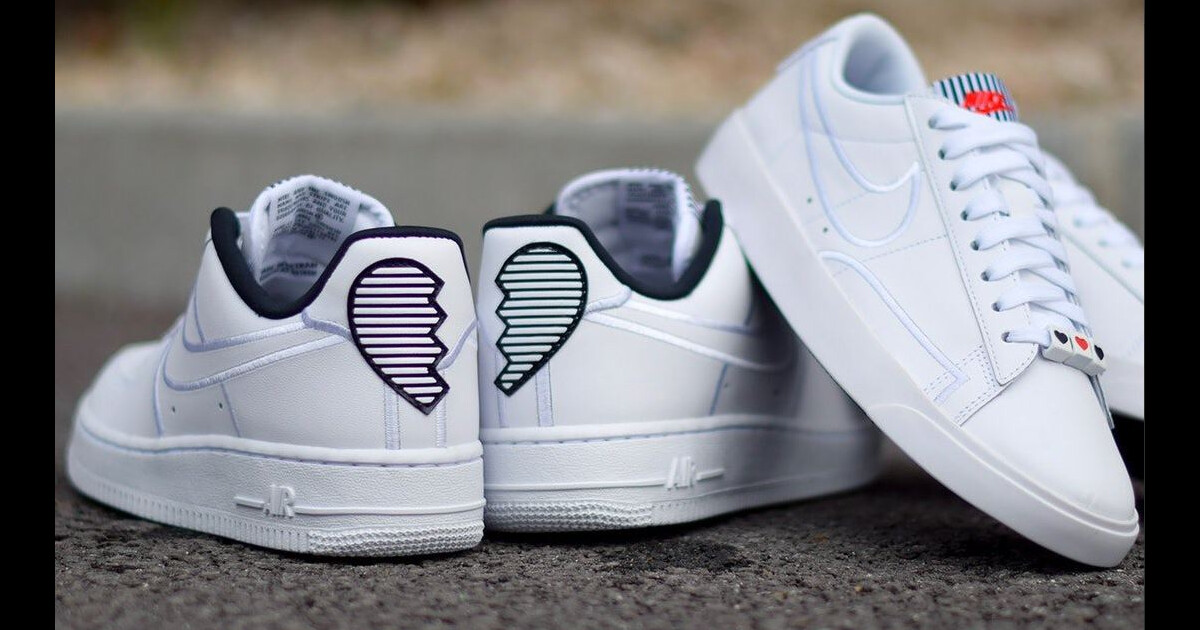 Nike s occupe des coeurs brises pour la Saint Valentin avec sa Air Force 1 et sa Blazer PureBreak