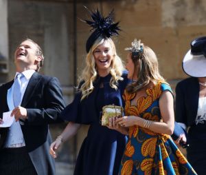 Chelsy Davy (au centre) arrive au mariage du Prince Harry et de Meghan Markle