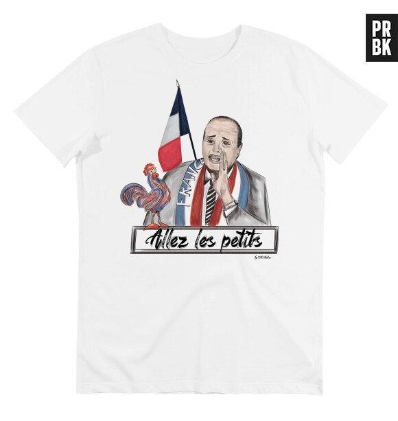 T shirt foot Jacques Chirac "allez les petits"