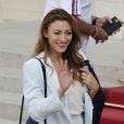 Rachel Legrain-Trapani à l'Elysée après la victoire des Bleus le 16 juillet 2018