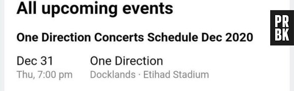 One Direction en concert en 2020 en Australie ?