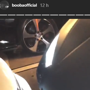 Booba s'amuse de son accident de voiture avec sa Lamborghini