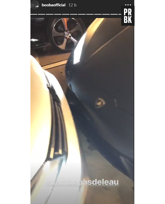 Booba s'amuse de son accident de voiture avec sa Lamborghini