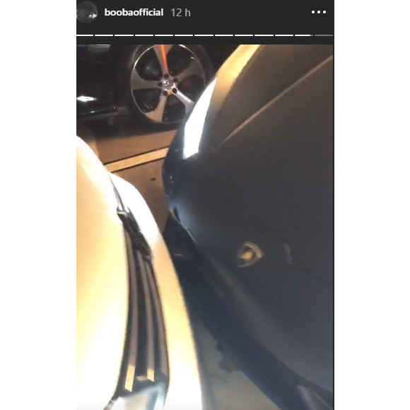 Booba s'amuse de son accident de voiture avec sa Lamborghini
