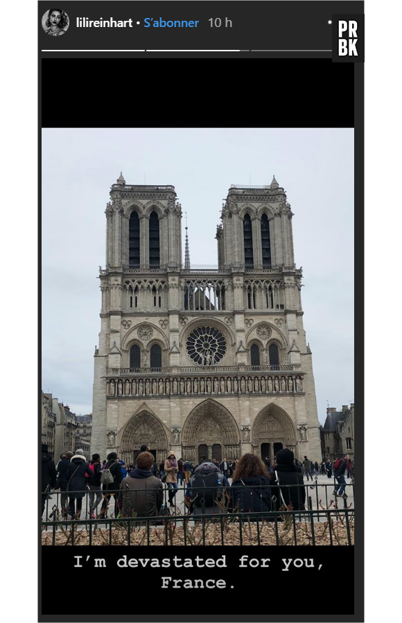 Incendie de Notre-Dame de Paris : le message de Lili Reinhart