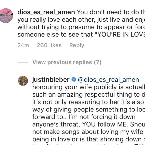 Justin Bieber tacle un internaute qui critique son couple avec Hailey Baldwin