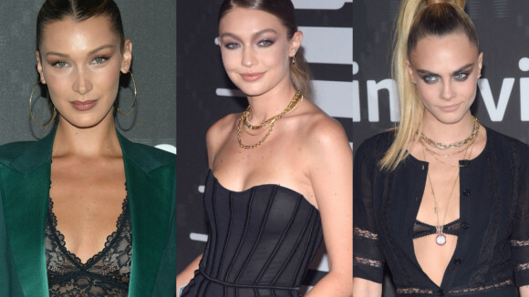 Bella Hadid, Gigi Hadid, Cara Delevingne... Pluie de stars au défilé de lingerie de Rihanna