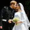 Meghan Markle et le Prince Harry lors de leur mariage en mai 2018