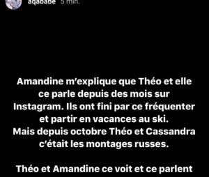 Théo (La Villa des Coeurs Brisés 5) infidèle à Cassandra avec Amandine Michel ?
