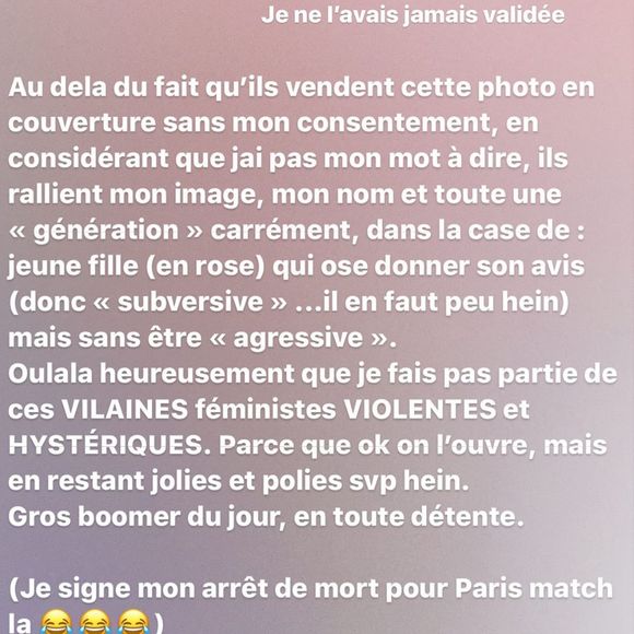 Angèle réagit à la polémique de sa photo sur la couverture de Paris Match jugée sexiste : "Je ne l'avais jamais validée"
