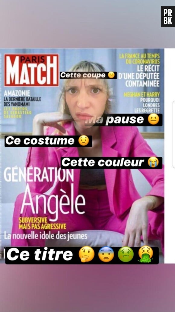 Angèle réagit à la polémique de sa photo sur la couverture de Paris Match jugée sexiste : "Je ne l'avais jamais validée"