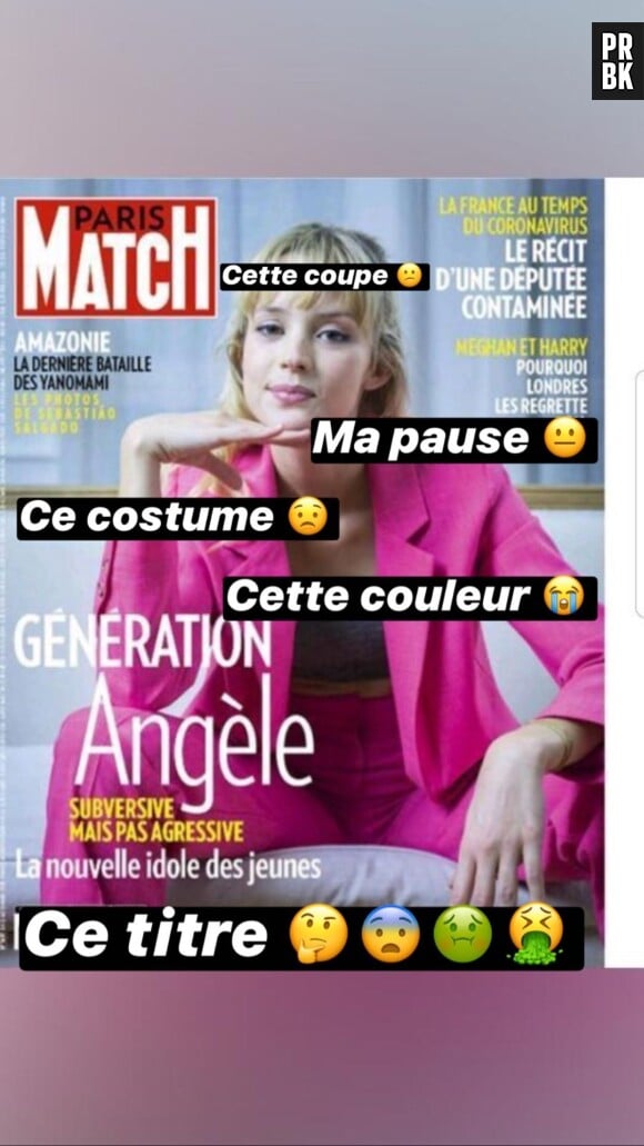 Angèle réagit à la polémique de sa photo sur la couverture de Paris Match jugée sexiste : "Je ne l'avais jamais validée"