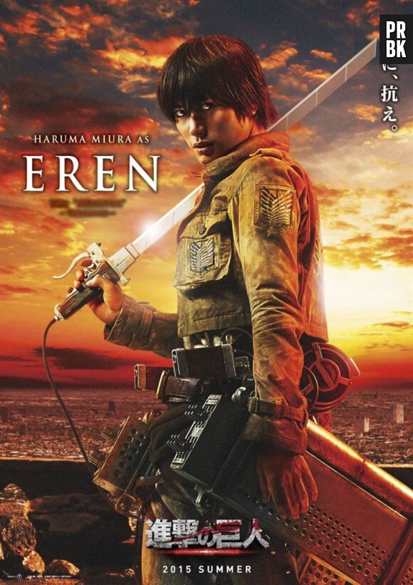 Haruma Miura a joué Eren dans L'attaque des titans sorti en 2015