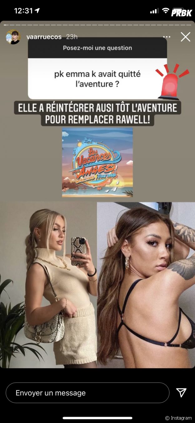 Rawell (Les Vacances des Anges 4) remplacée par Emma après son exclusion ?