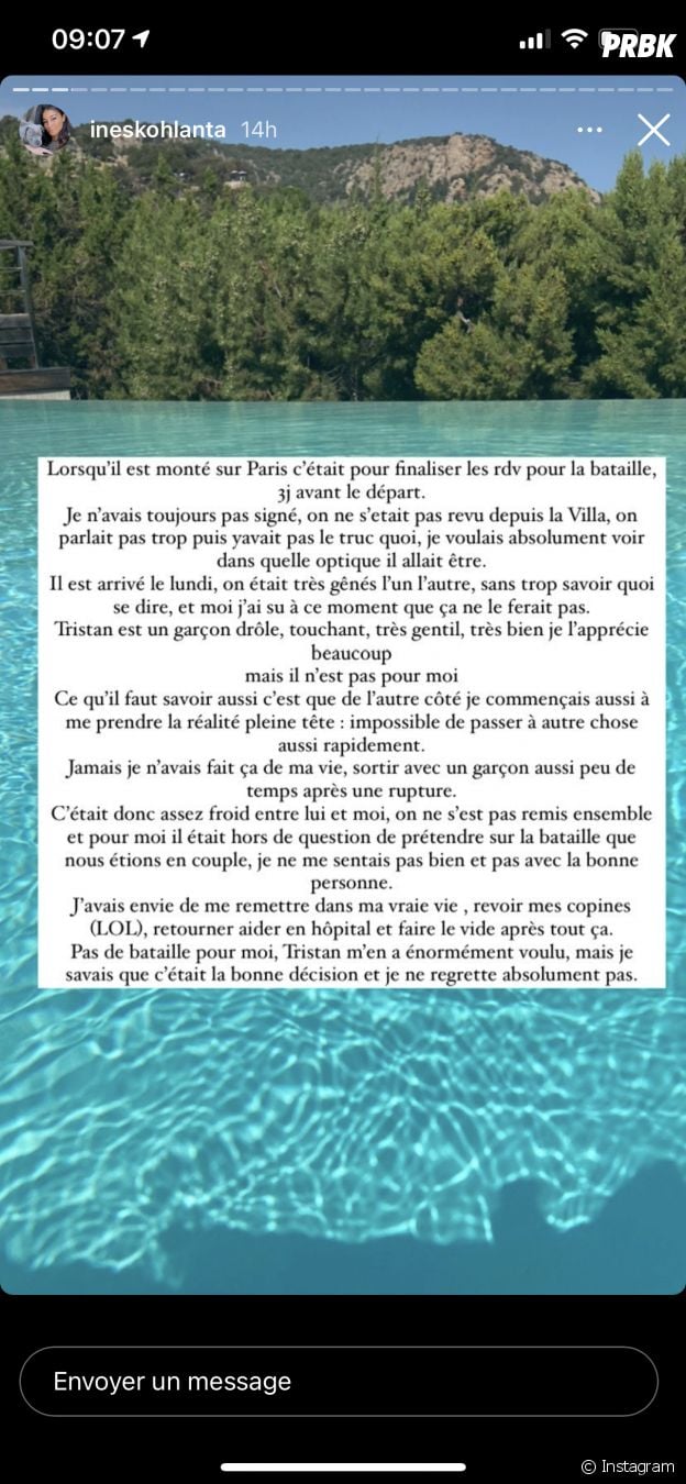 Inès (La Villa des Coeurs Brisés 6) se confie enfin sur sa rupture avec Tristan