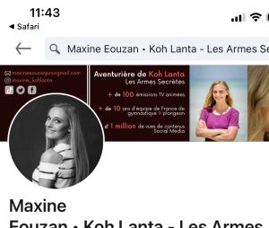 Koh Lanta 2021 : la page Linkedin de Maxine Eouzan