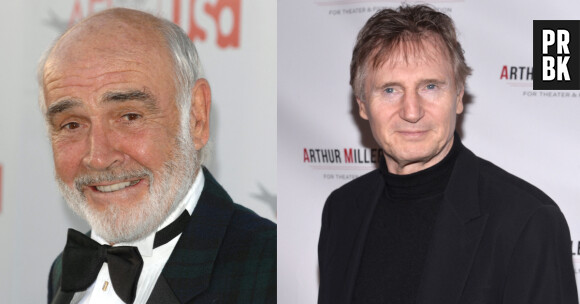 Sean Connery (à gauche) et Liam Neeson (à droite) auraient pu jouer Jamie Fraser dans une adaptation de Outlander